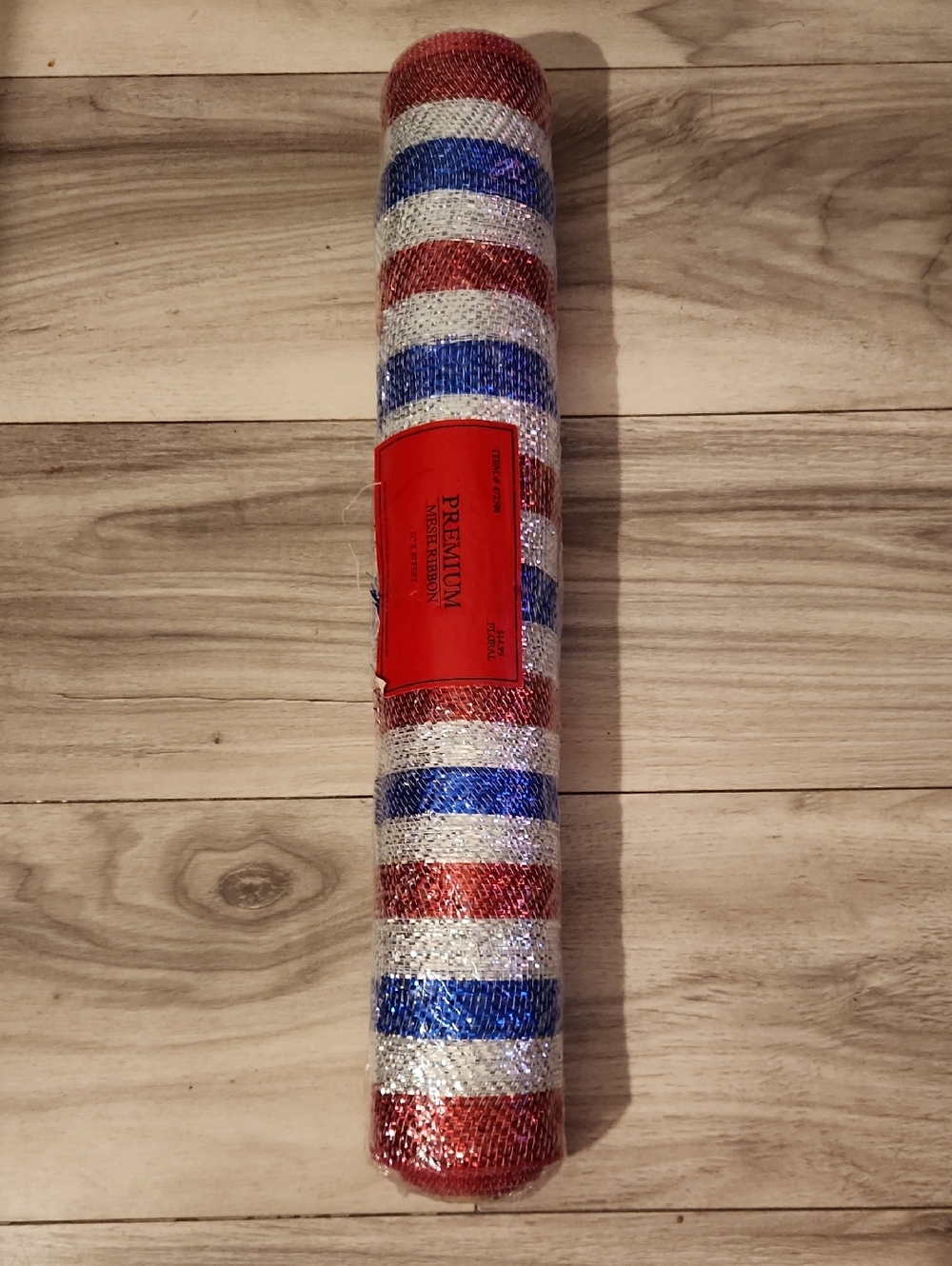 Premium Red, White & Blue Decorative Mesh Roll - Party & Craft Ribbon 21"x30'